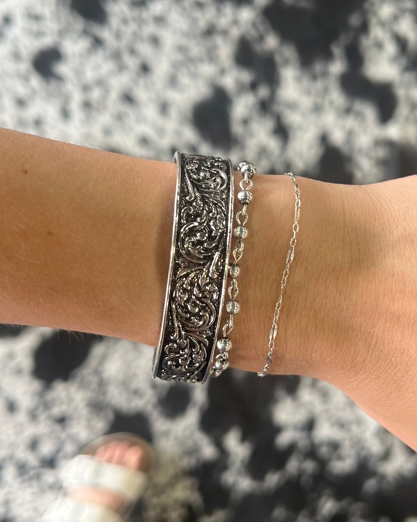 Western Brass Stackable Cuff Bracelet