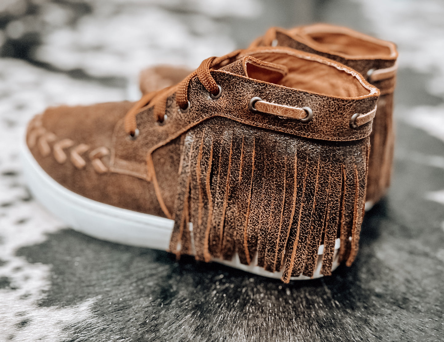 Cheyenne Leather Fringe Sneakers