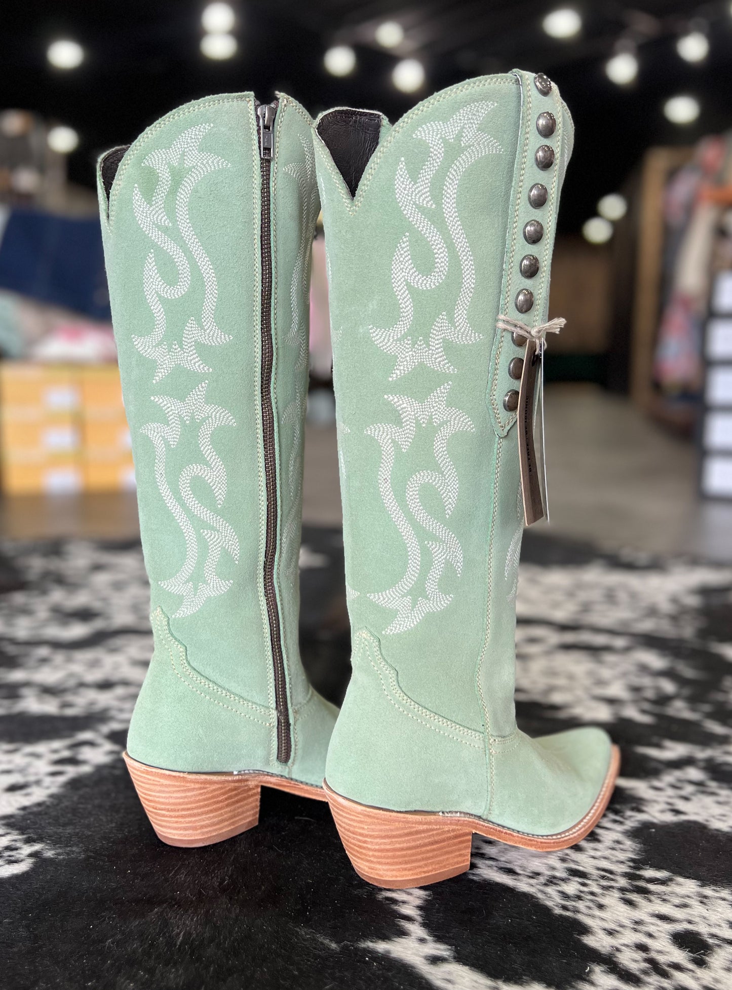 Green Bag Gamuza Liberty Black Boots