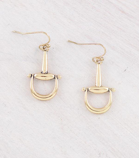 Dainty Horsebit Earrings