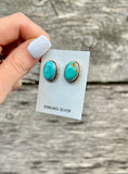 Kingman Turquoise Studs