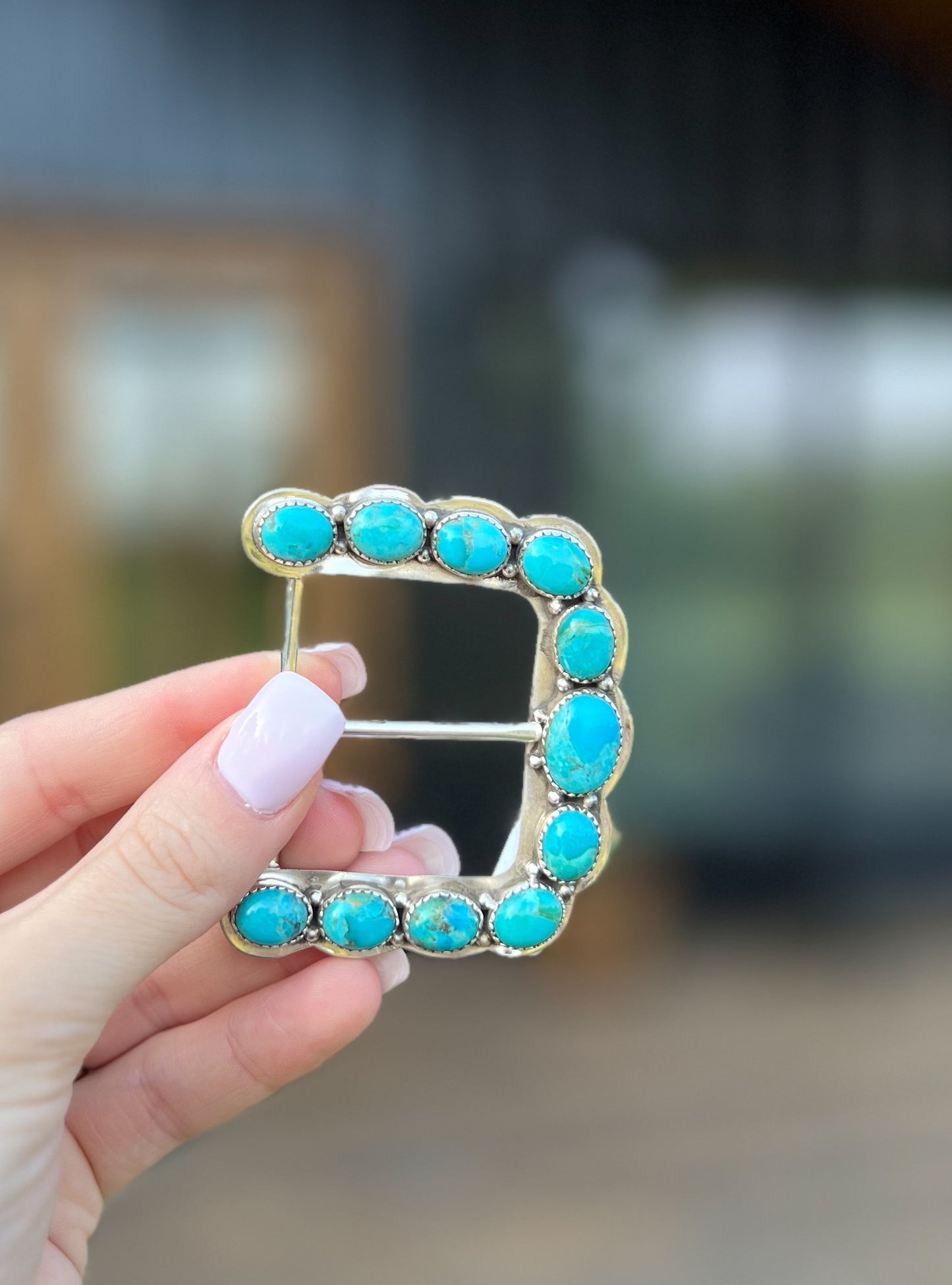 Kingman Turquoise Belt Buckle