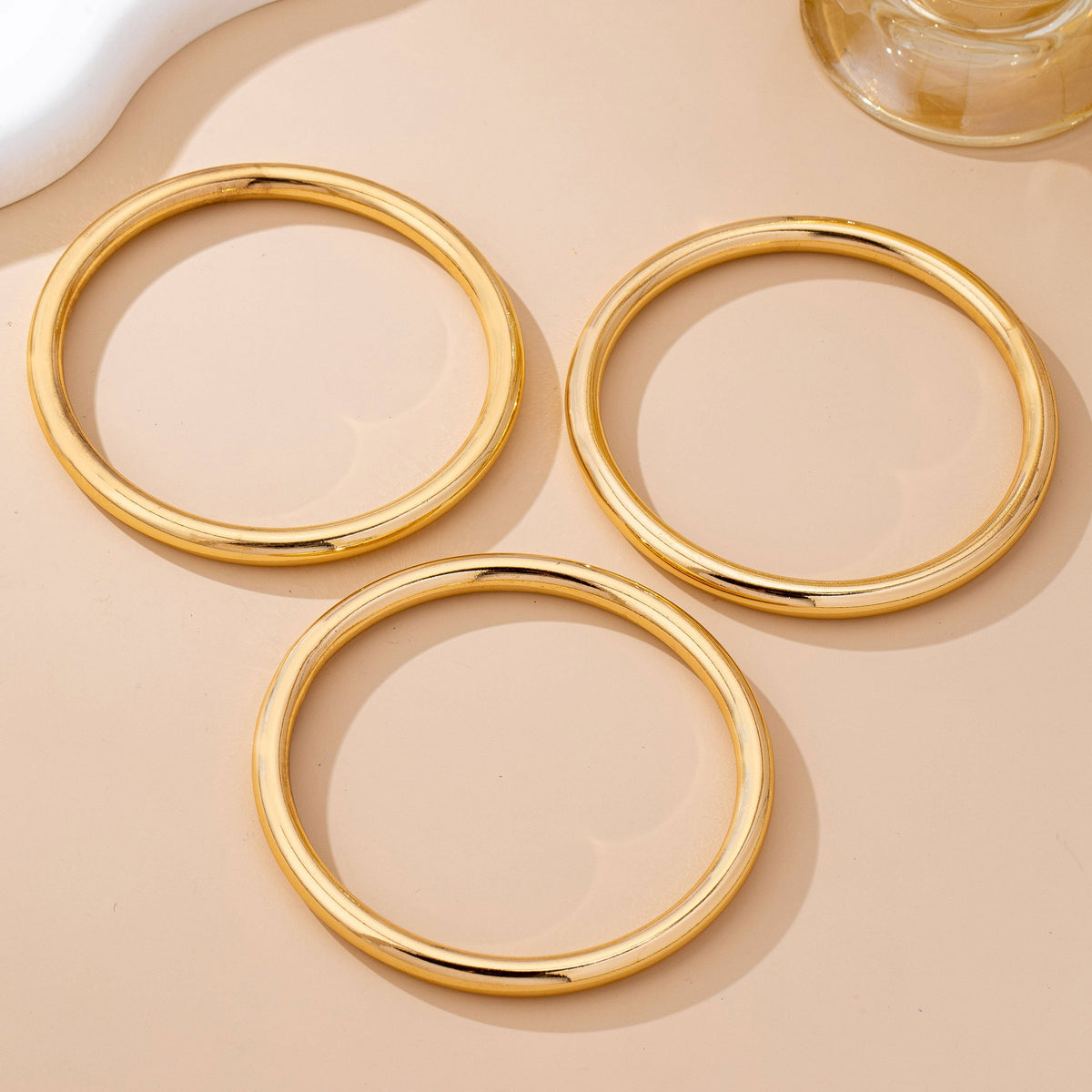 Chunky Triple Tube Bangle Set *Silver