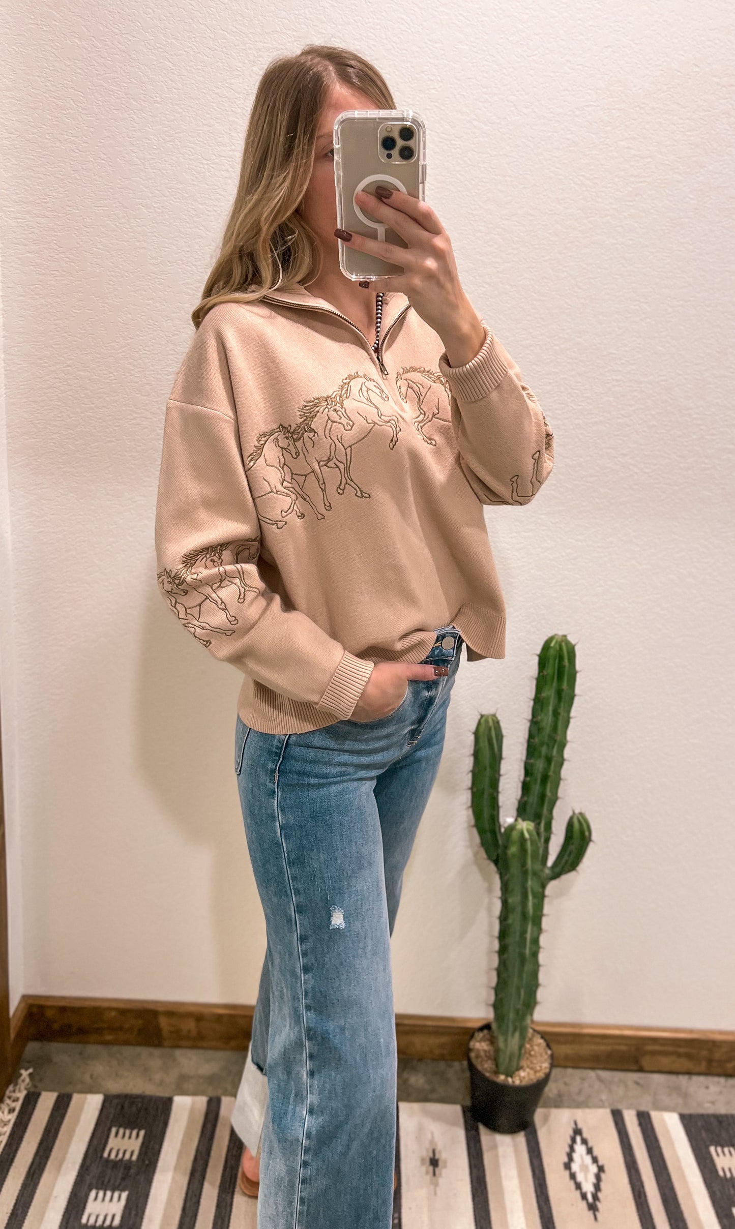 Wild Horses Quarter Zip