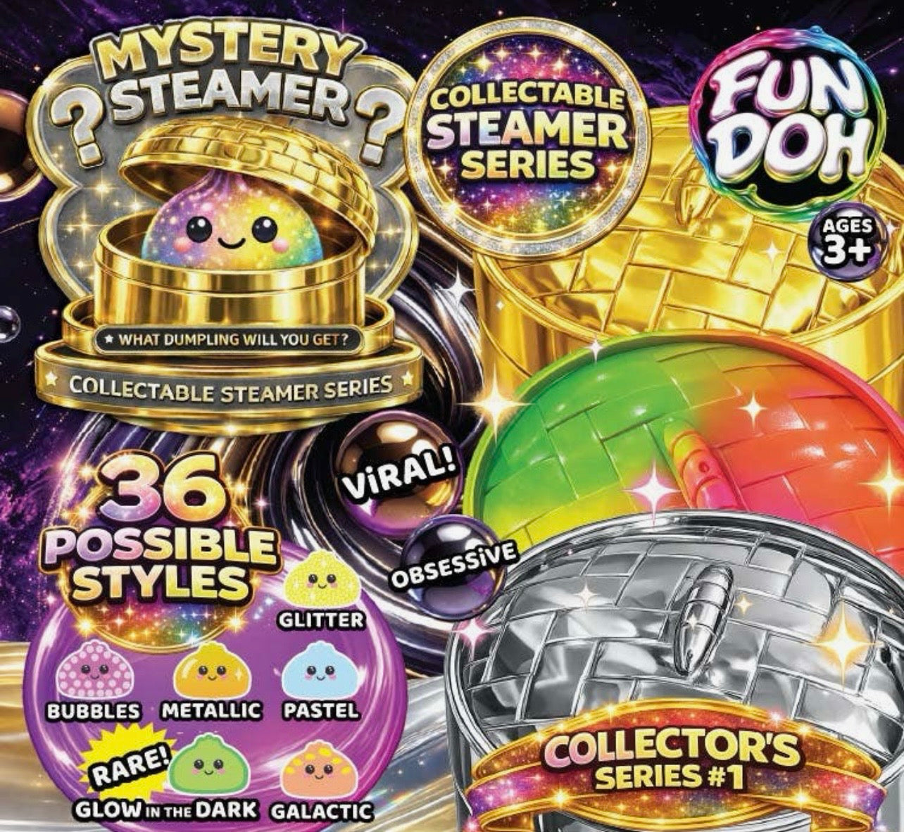 Fun Doh Mystery Dumpling Squishy Ultra Rare Collection