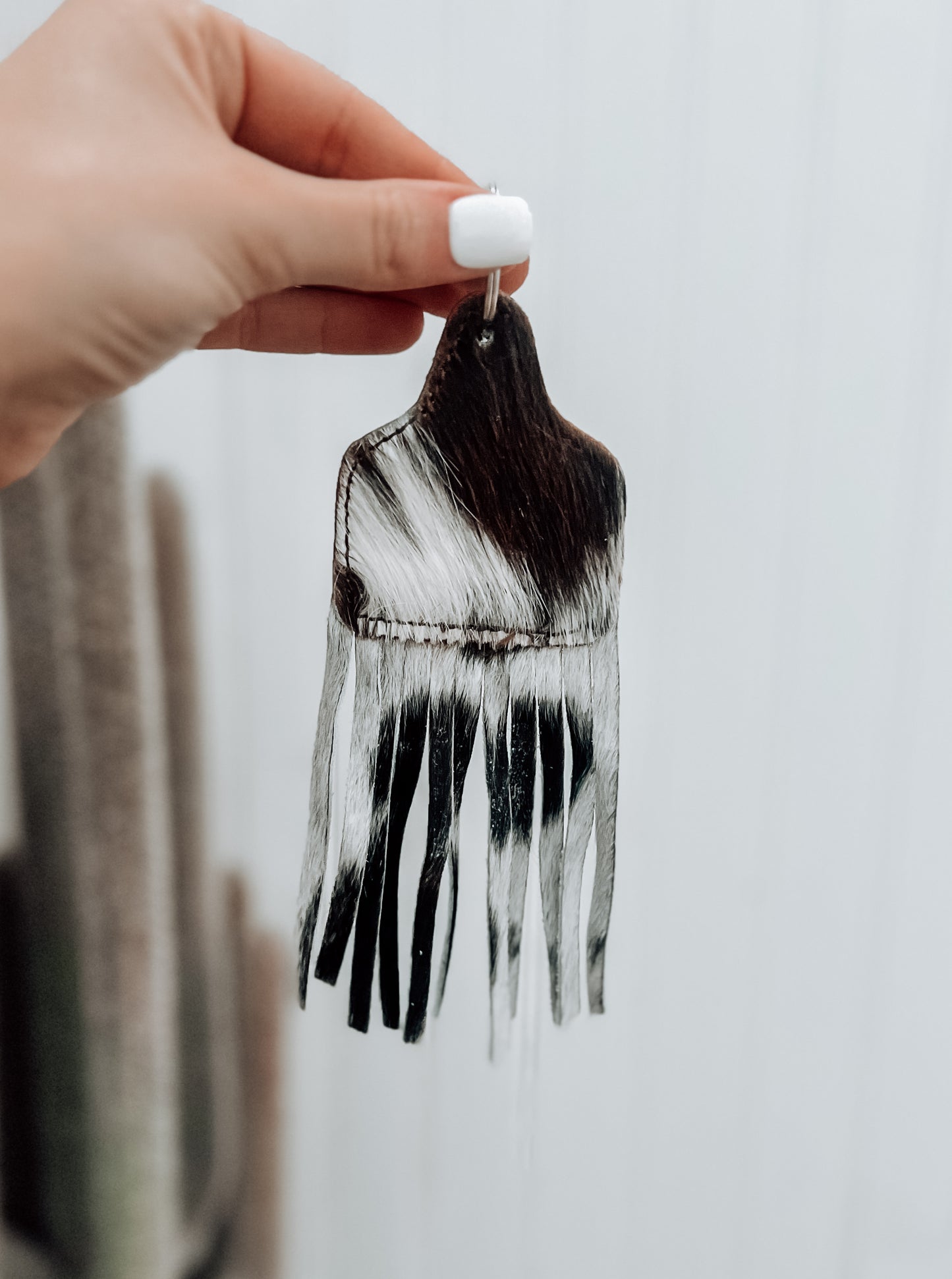 Cowtag Cowhide Keychain *Dark Brown