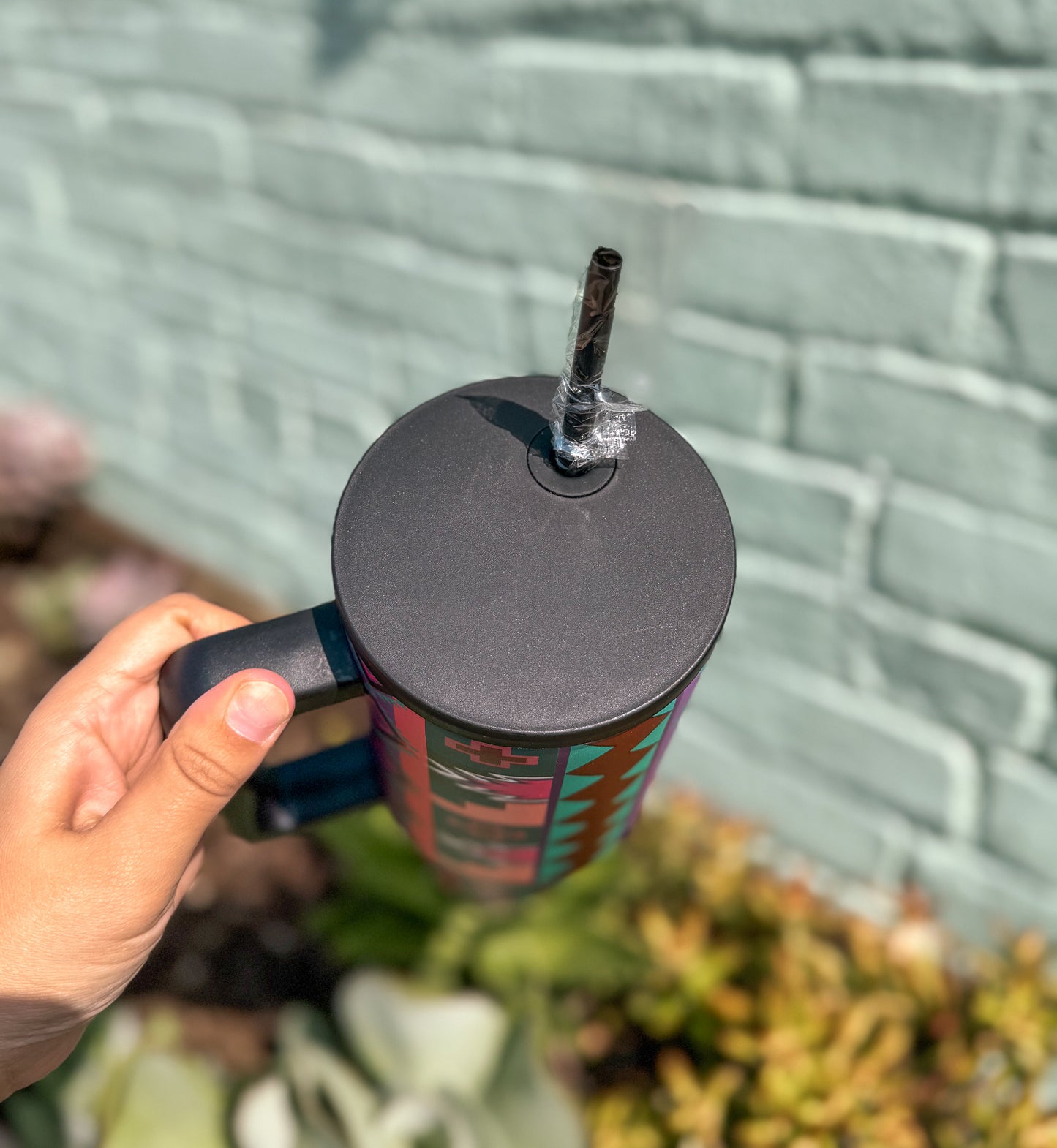 Purple Vintage Geo Tumbler