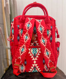 Red Wrangler Aztec Diaper Bag