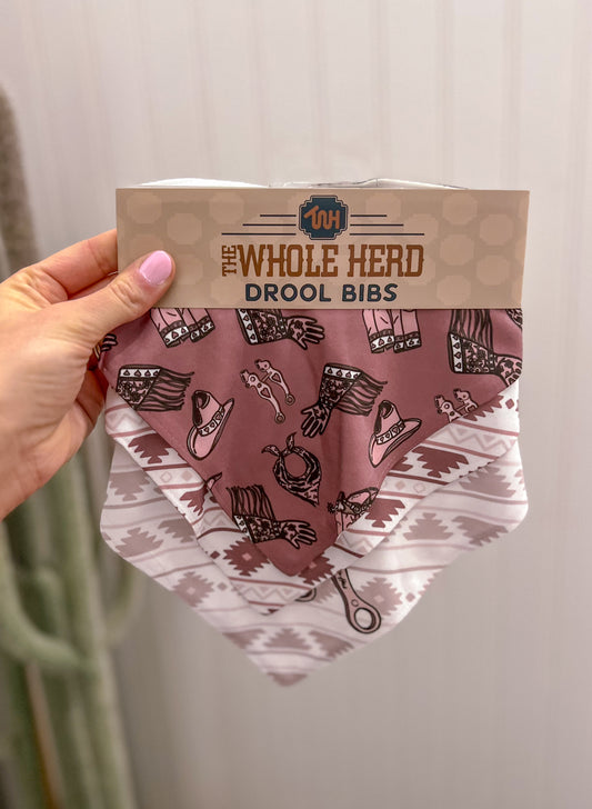 Vintage Cowgirl Bib Set