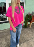 Madyson Ribbed Top *Fuchsia