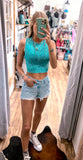 The Bailey Top *Light Teal