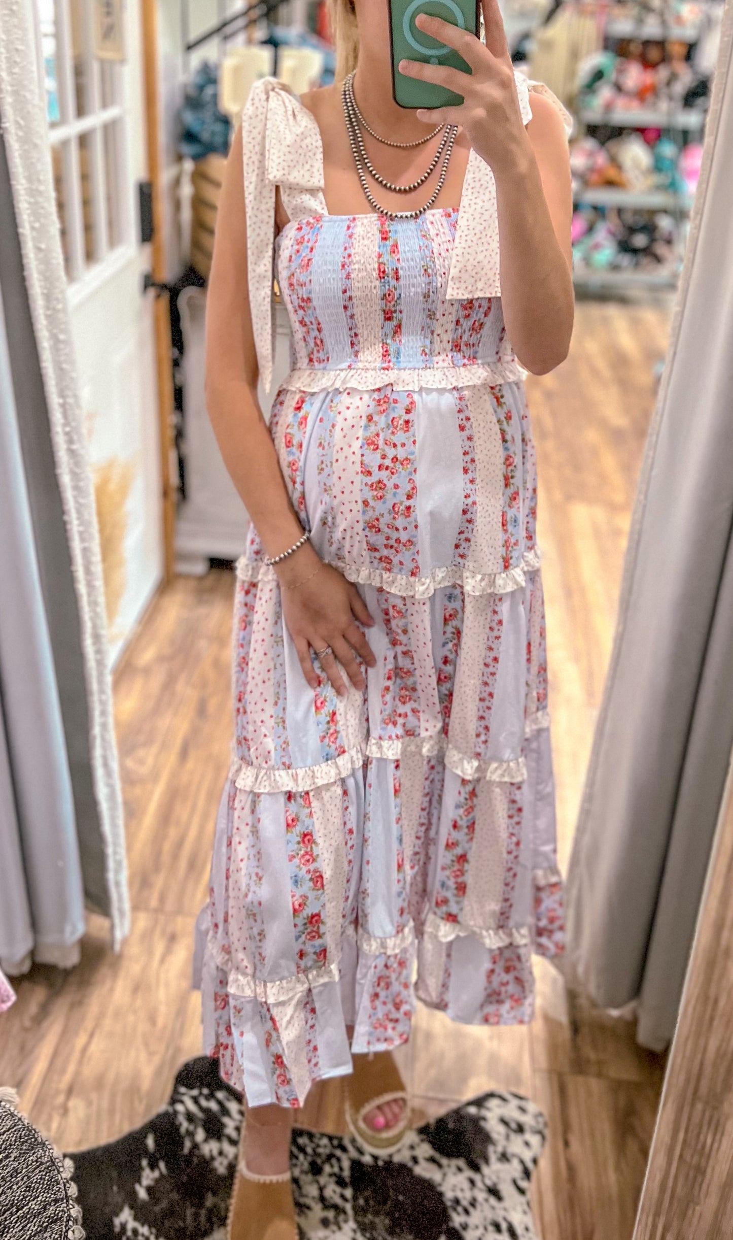 The Grace Floral Poplin Maxi *Blue