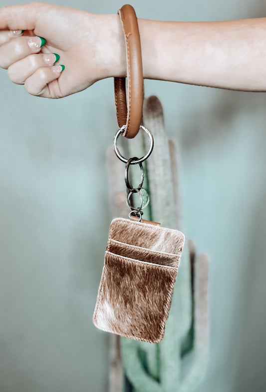 Cowhide Card Holder Bangle