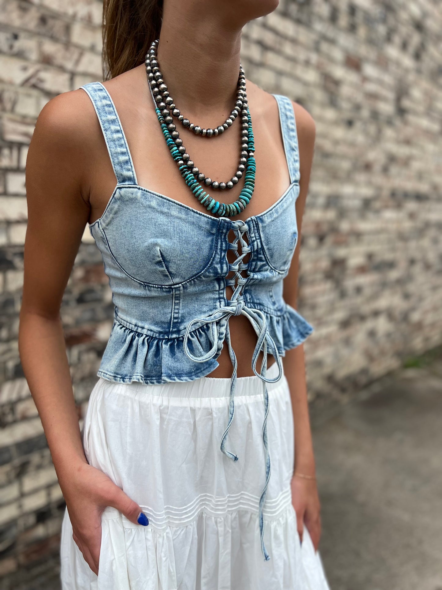 The Phoenix Denim Top