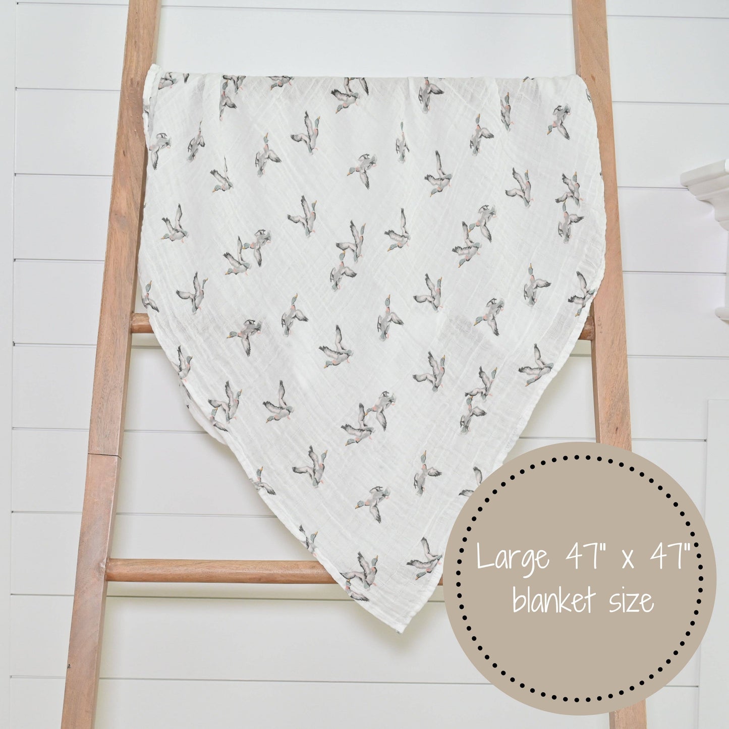 Quackin Up Mallard Duck Baby Muslin Swaddle Blanket