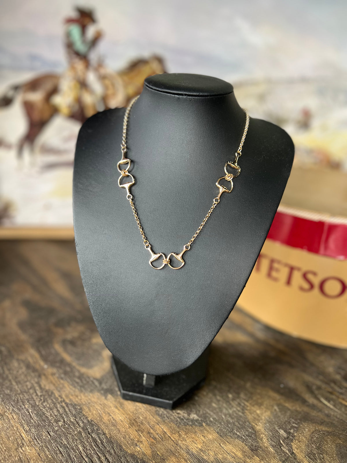 Gold Horsebit Necklace