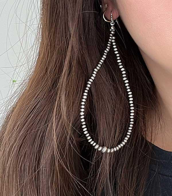 Navajo Pearl Teardrop Earrings