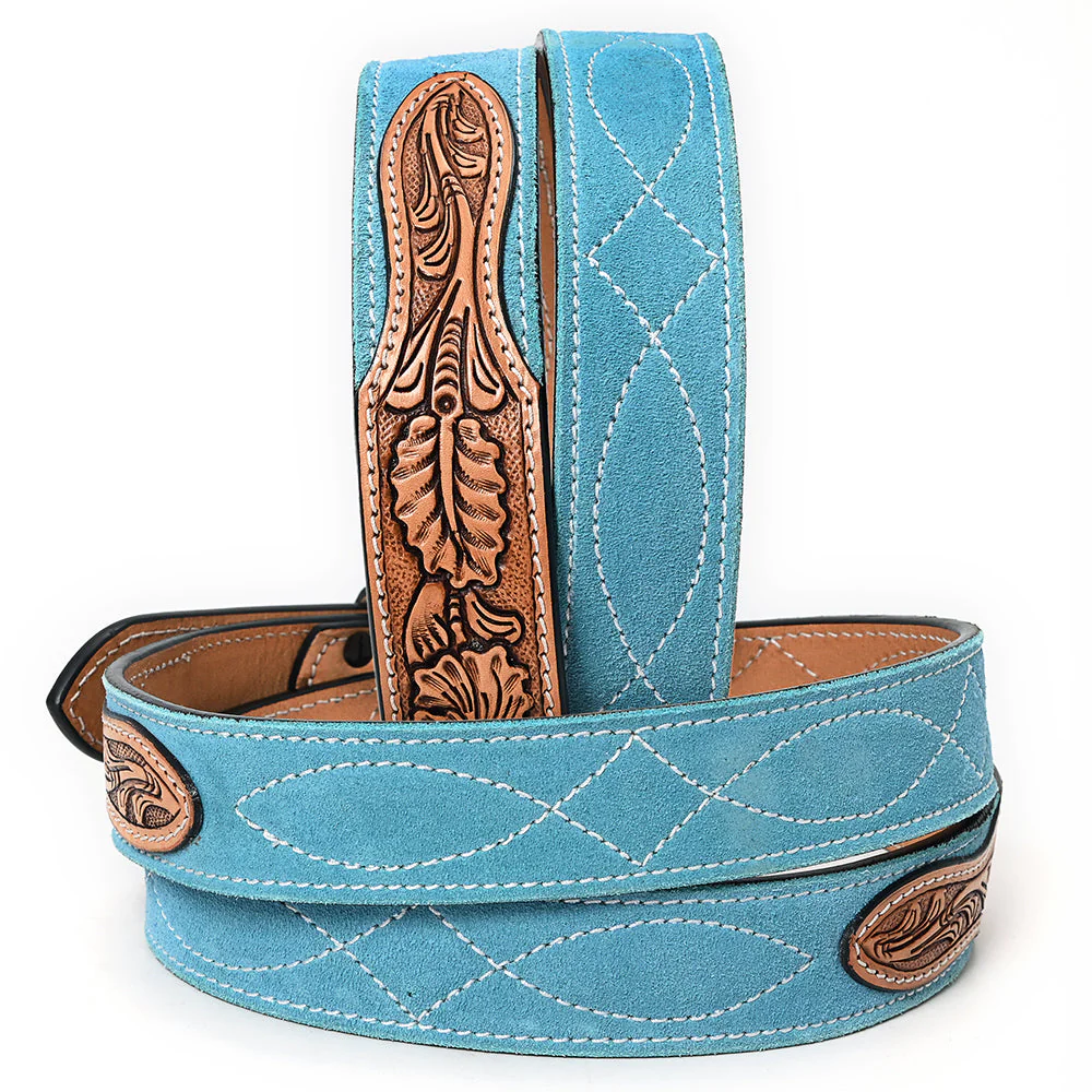 Turquoise Suede Leather Belt