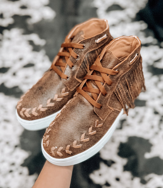 Cheyenne Leather Fringe Sneakers