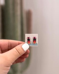 Beaded Stud Earrings