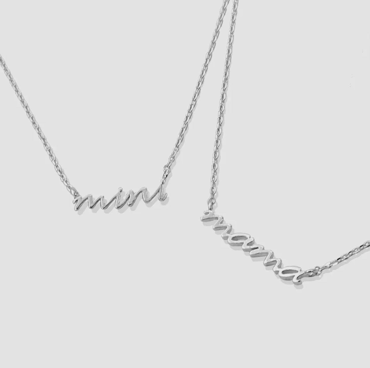 Gold Dipped Mama & Mini Necklace Set