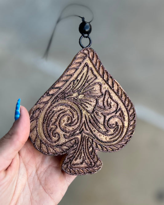 Tooled Spade Freshie-Black Spur