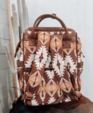 Brown Wrangler Aztec Diaper Bag