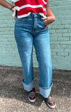 The Dani Cuffed Wide Leg Jeans