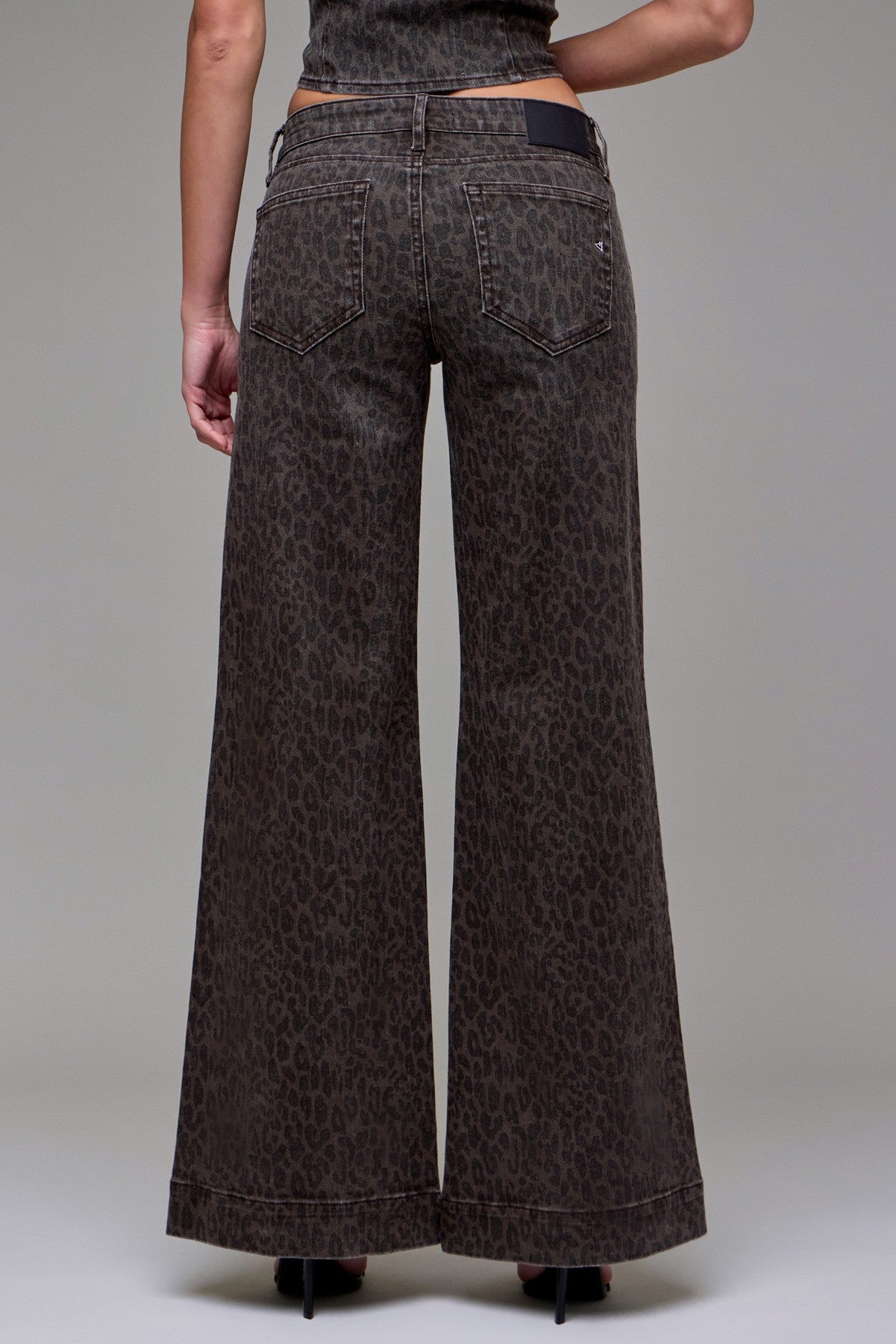 Brown Cheetah Trouser Flare