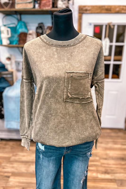 The Jessa Front Pocket Pullover *Mocha