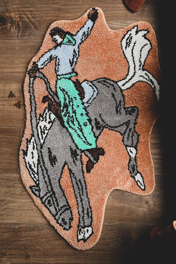Rodeo Rug- Bronc Buster