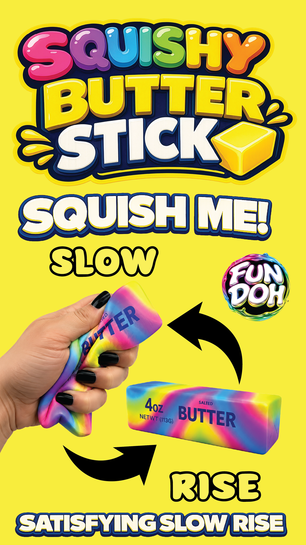 Rainbow Butter Slow Rise Squishy