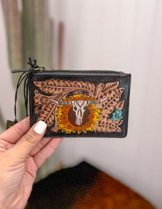 Longhorn Flower Card Holder