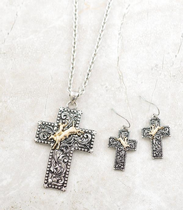 Bull Rider Cross Necklace