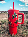 Cowkid Red Retro Rodeo 24oz Tumbler