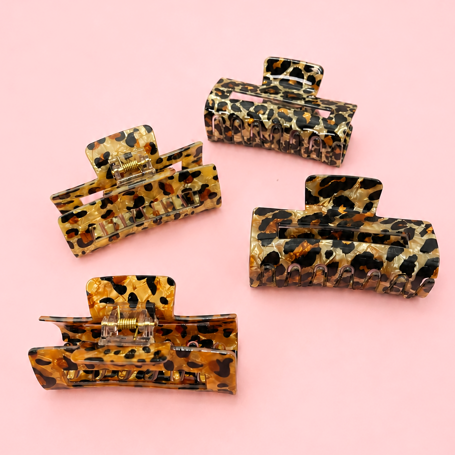 Bold Leopard Print Claw Clip