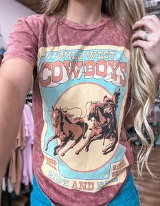 Wild West Cowboys Mineral Wash Tee