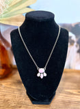 Pink Conch Cluster Necklace