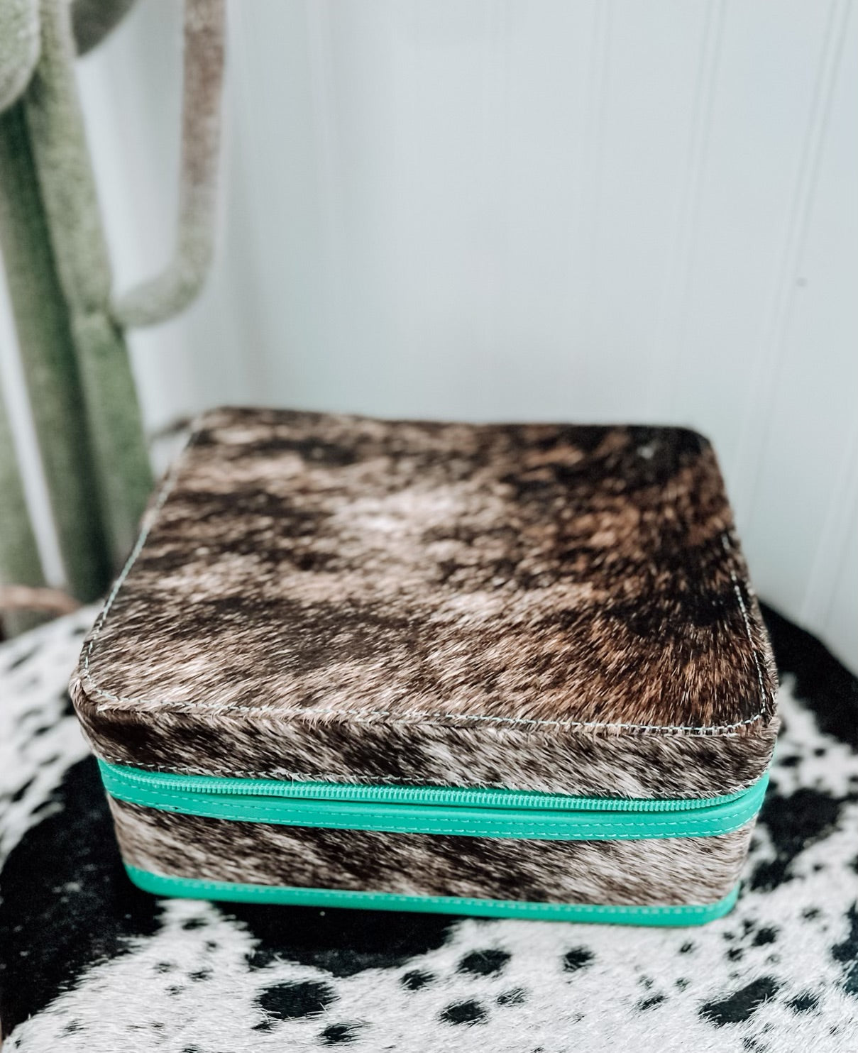 Oversized Cowhide Jewelry Case