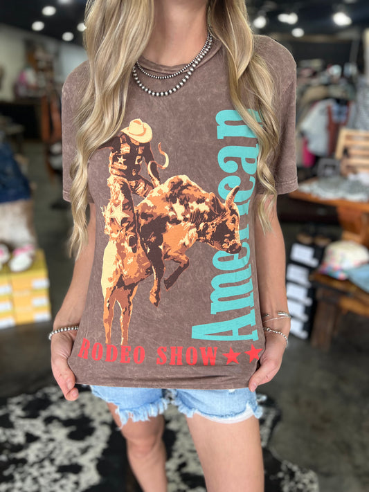 American Rodeo Show Mineral Wash Graphic Tee