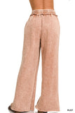 Mineral Wash Palazzo Sweatpants