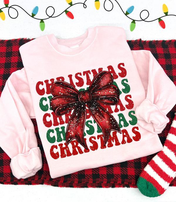 Merry Christmas Bow Sweatshirt