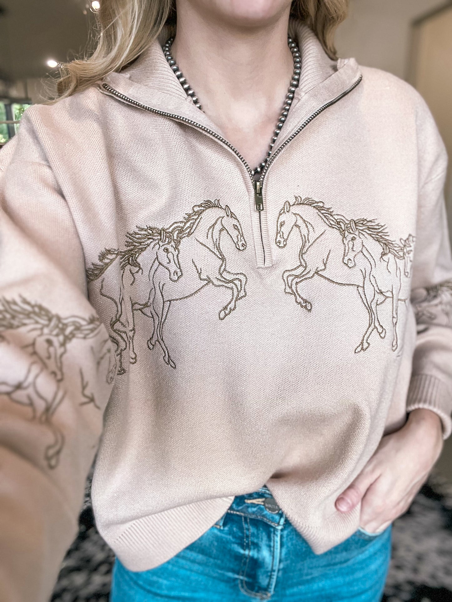 Wild Horses Quarter Zip
