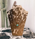 16” Sterling Silver and Turquoise Necklace