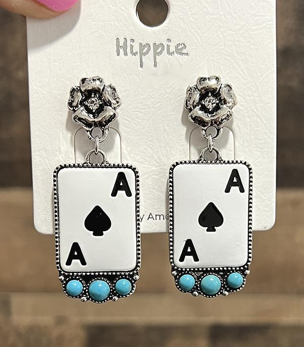 Ace Card Earrings
