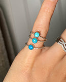 Dainty Single Stone Turquoise Ring