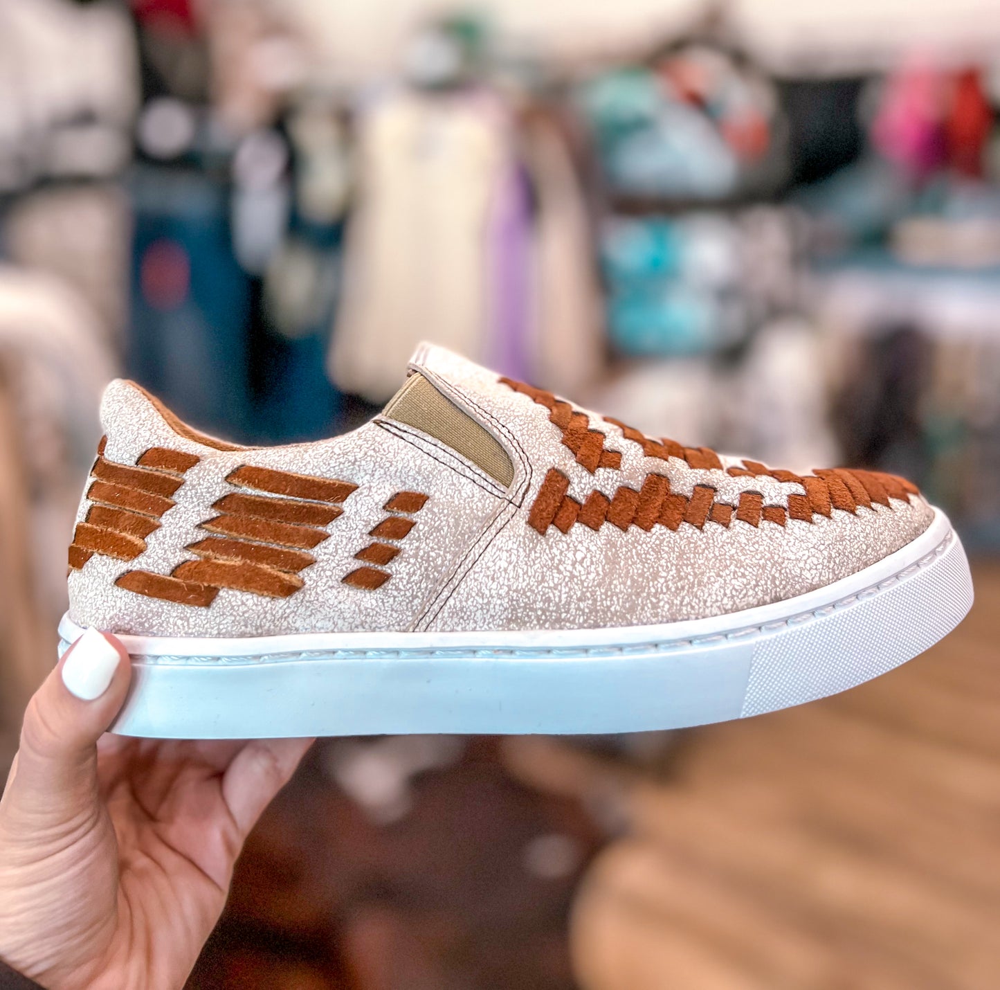 Rust Dakota Leather Tennis Shoes