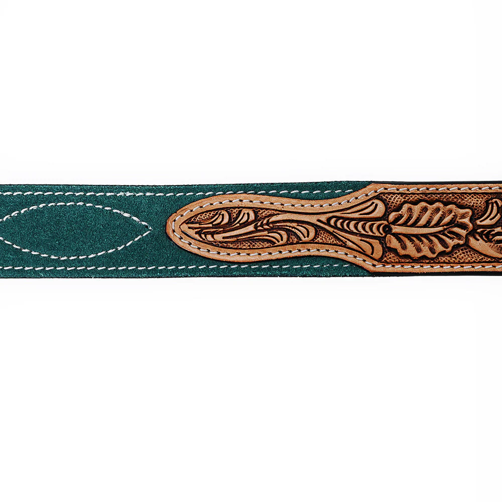 Green Suede Leather Belt