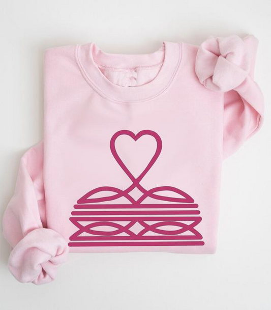 Heart Bootstitch Sweatshirt