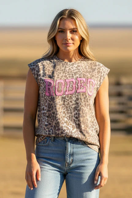 Vintage Cheetah Rodeo Tank